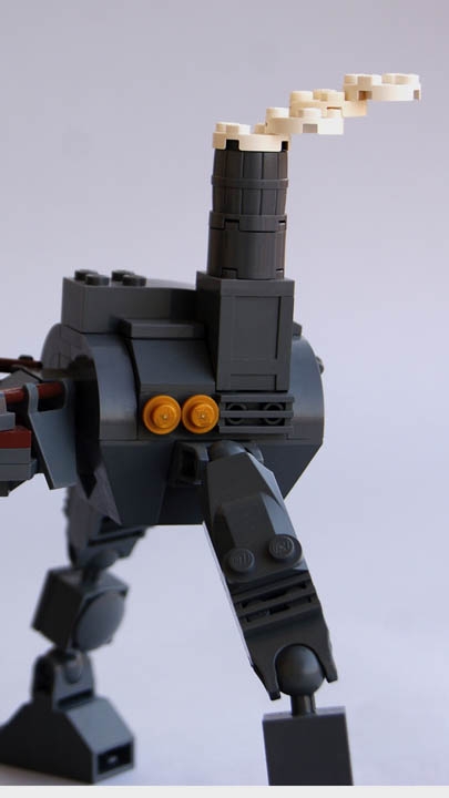 LEGO MOC - Steampunk Machine - Steampunk Walker: Труба  и  пар  ближе.