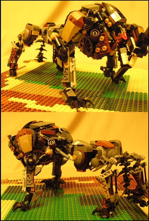 LEGO MOC - Steampunk Machine - Warning! Hunters!: 'Примерно 10 футов и 8 дюймов в длину, без хвоста. 6 футов и 2 дюйма в холке'
