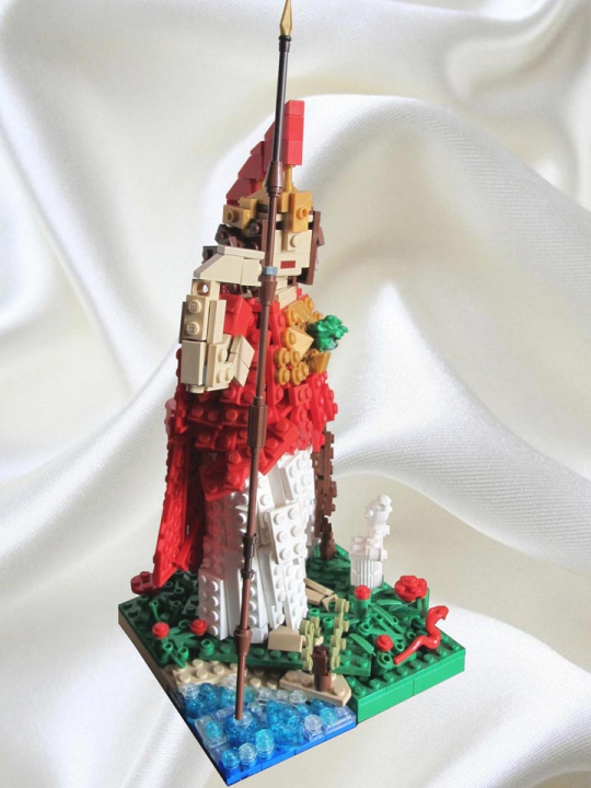 LEGO MOC - 16x16: Character - Pallas Athena: Сова и змея - символы Афины.