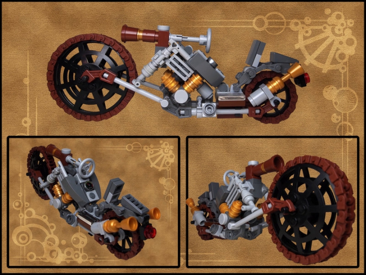 LEGO MOC - Mini-contest 'Lego Technic Motorcycles' - Steam Choppa