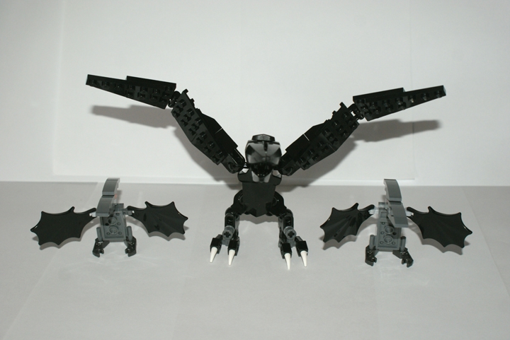 LEGO MOC - Jurassic World - Легкая добыча?: Семья птеранодонов - спереди