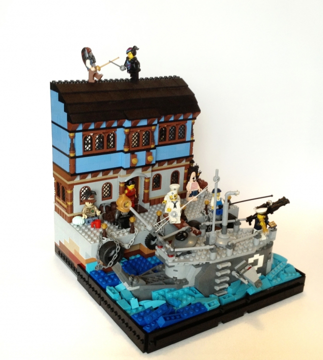 LEGO MOC - Submersibles - Погружение 1925.: <p>Размер работы не превышает 32х32 пина.</p><br />
<br />
<p>P.S Для создания башни подлодки пришлось перечитать массу литературы и во многом разобраться, а вам?<br><br />
<br />
<br />
<br>Тест - В каком положении, на этом фото находятся руль глубины? Ваш ответ пишите в комментариях</p>(правильный ответ будет написан после раскрытия авторов).