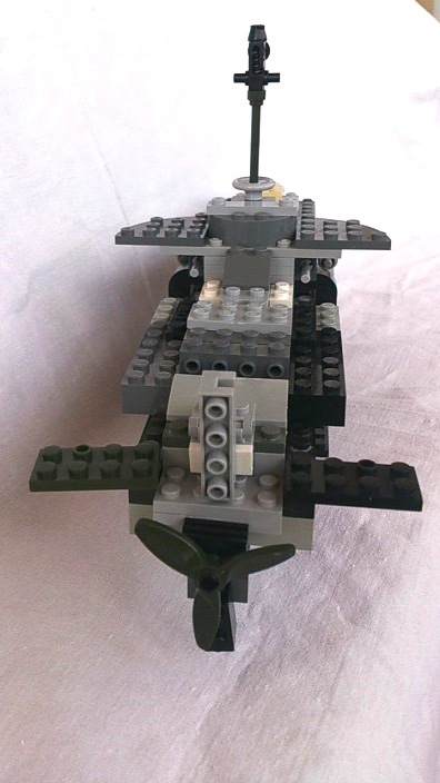 LEGO MOC - Submersibles - Подводная лодка 'К-15': Вид сзади. 