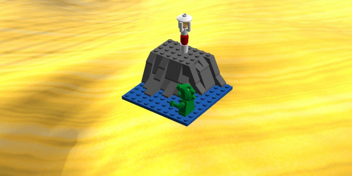 LEGO MOC - Battle of the Masters 'In cube' - Годзилла атакует!: Я построил минисценку, когда годзилла выходит из воды.