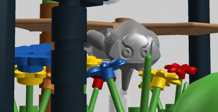 LEGO MOC - Battle of the Masters 'In cube' - КИНОСТУДИЯ: Видна серенькая голова киви.