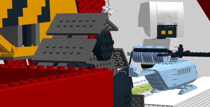 LEGO MOC - New Year's Brick 2016 - Валли — Дед Мороз:  Док хочет почистить вертолёт.