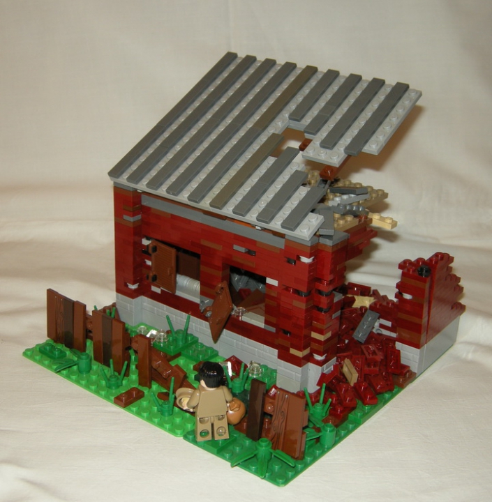 LEGO MOC - Joy and Sadness of Great Victory - 'Враги взорвали дом родной'