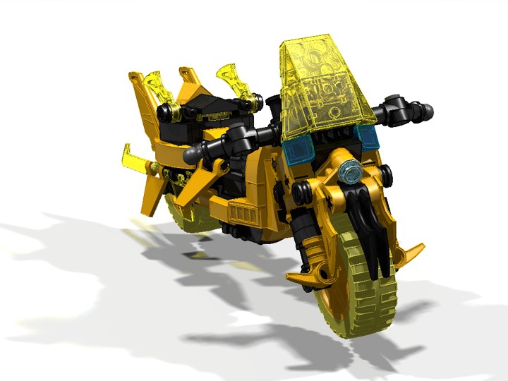 LEGO MOC - Mini-contest 'Lego Technic Motorcycles' - Motorcycle 'Wasp': №2: Поворот вправо.