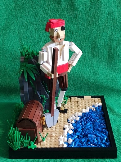 LEGO MOC - LEGO-contest 24x24: 'Pirates' - Пиратские сокровища: Вид сбоку.